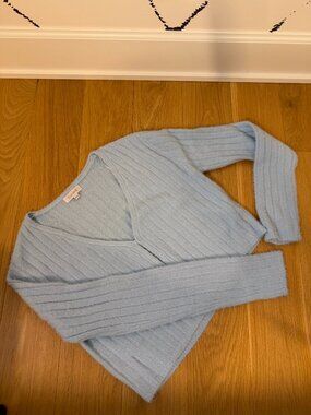 Thanne cropped light blue sweater, Sz XS/S